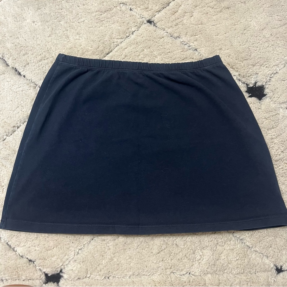 Brandy Melville Cotton Navy Mini Skirt